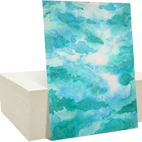 120Pcs 230GSM White Cotton Watercolor Paper Bulk Kids Water Color Paper for for Student Adults Painting Art Works Drawing Supplies, 4" x 6"