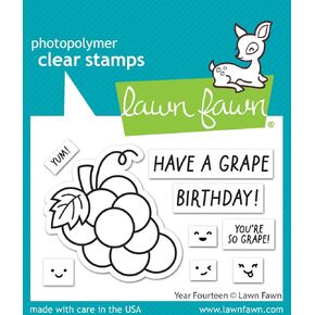 Lawn Fawn LF3425 Year Fourteen 2X3 Clear Stamp Set