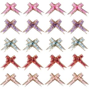20pcs 1.97inch 8 Colors Pull Bows Large Pull Bow Gift Wrapping Bows Ribbon Wedding Valentine's Day Birthday Decoration