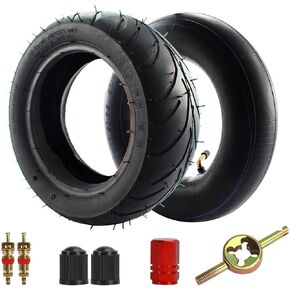 110-50-6.5 Tires Inner Tube with Angled Valve Stemnner for 38cc 47cc 49CC MTA1 MTA2 Cag Mx3 GP-RSR Mini Pocket Dirt Pit Bike Scooters 90/65-6.5 2PCS