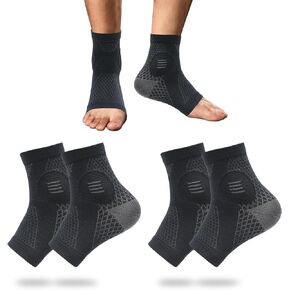 YIFVTFCK 2Pairs Neuropathy Socks for Women Men, Peripheral Neuritis Therapy Compression Diabetic, Neuropathy Toeless Brace Socks Purple M