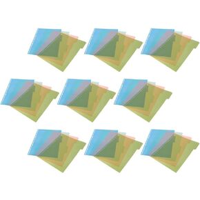 44pcs Binder File Separators Page Dividers B5 26 Holes Punched Colored Dividers Labels Binder Dividers for Office Supply