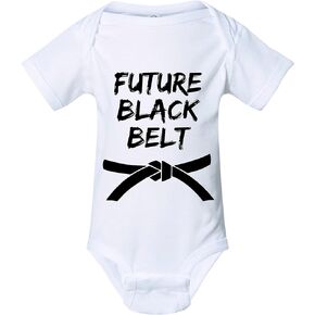 Freedomtees Future Black Belt Funny Bodysuit Baby Infant boy or Girl 1 Piece Martial Arts Jiu Jitsu