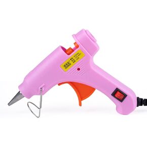 Larlarsa Glue Gun, Mini Hot Glue Guns with 10 Glue Gun Sticks, Specialized in Paintless Dent Repair, Auto Body Dent Puller Kit Hot Melt Glue Gun for Crafting, Wood, PVC, Glass, Home Repair Tool (Pink)
