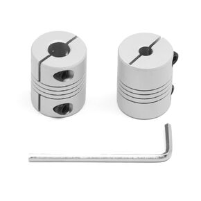 Befenybay 2PCS 5mm to 8mm Flexible Shaft Coupling 25mm Length 20mm Diameter for Stepper Motor Coupler Aluminum Alloy for 3D Printer CNC Machine (5x8mm)