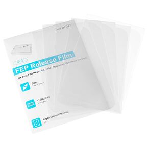 Sovol 3D 5pcs Upgraded FEP Film Release Film with Holes Pre-drilled for Sovol 2021 Upgraded Version Resin Vat (with Only 1 Steel Ring), 200 x 140 x 0.15mm