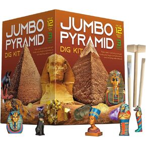 XXTOYS Ancient Egyptian Pyramids Dig Kit Gem Excavation Set STEM Science Educational Toys Archaeology Gifts for Boys & Girls