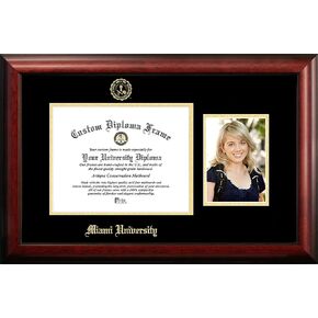 Campus Images NCAA Miami University Ohio 11 x 8.5 Inches Gold Embossed Diploma Frame with 5 x 7 Inches Portrait