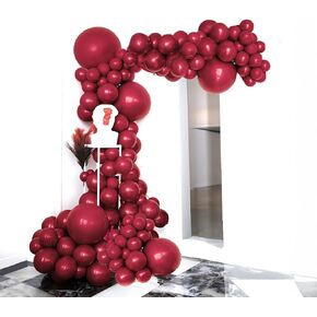 Kozee Maroon Balloons different sizes 105 PACK 18+10+5 inch Burgundy balloon Garland kit For Wedding Birthday anniversary 2024 graduation decorations