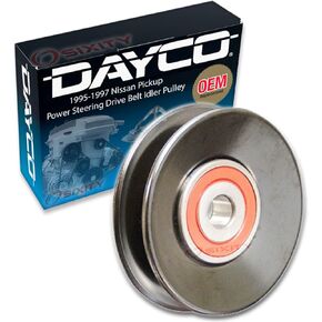 Sixity Auto Dayco Power Steering Drive Belt Idler Pulley compatible with Nissan Pickup 2.4L L4 1995-1997