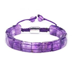 Natural Stone Bracelet Gifts for Mom from Daughter Women Valentine Gift HASKARE Amethyst Bracelet for Mothers Day Gifts Christmas Unique Beads Bracelet Handmade Personalized Crystal Bracelet for Women