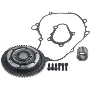 A-Premium Starter Clutch Gear One Way Bearing and Gasket Kit Compatible with Yamaha Raptor 660R YFM660R 2001 2002 2003, Replace# 139990 143942