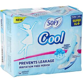 Sofy Cool Extra Long Sanitary Napkins - 30 Pads (290mm)