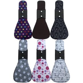 MUMBABY 6 Pieces 16inch Ultra-deep Sleep Overnight Charcoal Bamboo Mama Cloth/ Menstrual Pads/ Reusable Sanitary Pads
