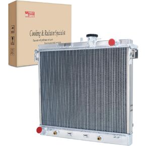 2 Core Row Radiator For 09-12 Chevrolet Colorado V8 5.3L / 2006-2010 Hummer H3 All Engine /09-10 H3T All Engine /09-12 GMC Canyon V8 5.3L with Radiator Shroud Fan and Relay