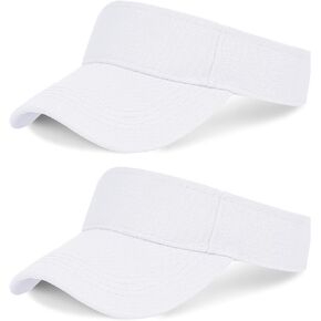 Marrywindix 2 Pieces of Sport Wear Athletic Visor Sun Sports Visor Hat Visor Adjustable Cap for Women and Men (One Size)