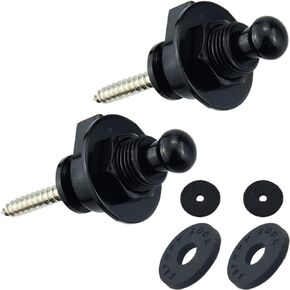 wwomusic 2pcs حزام الغيتار الذهبي أقفال الإفراج السريع حزام الغيتار مجموعة مع غسالات شعر أسود ومسامير التثبيت، أقفال حزام الأمان أزرار حزام التجنيب النظام