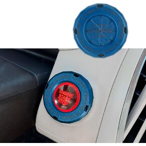 Push Start Button Cover, Rotary Car Engine Start Stop Button Cover Protector, Cool Car Accessories Interior Decor Sticker Motorcycle Key Ignition Switch Cover Universal for Most Car
