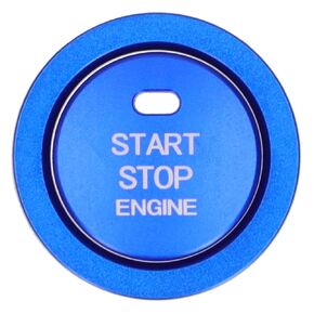 Car Engine Start Stop Button Trim 2pcs Red Cover Aluminum Alloy Decor Engine Start Button Cover Suitable for Subaru Car Interior Styling(Blue)