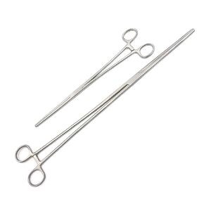 AAProTools New 2PC Fishing Set 12" + 18" Straight HEMOSTAT Forceps Locking Clamps Stainless