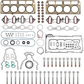 Full Cylinder 5.3 Head Gasket Set with ES72220 Bolts Intake Manifold Oil Pan Gasket Set Compatible with 2004-2014 Chevy Express Silverado Suburban GMC Savana Sierra Yukon Cadillac Buick 5.3L Engines