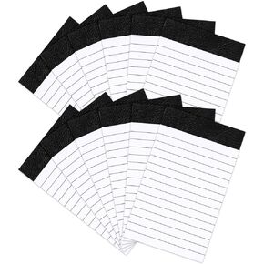 12 Pack Note Pads 4x6 College Ruled, Goefun Small Notepads White Pocket Memo Pads - 30 Sheets Mini Notepad, Writing Pads Paper for Work