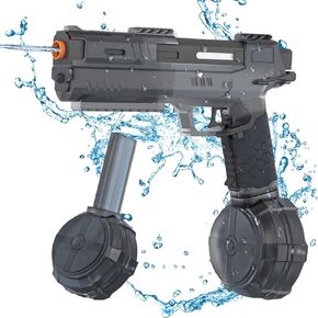 Automatic Electric Water Gun Pistol - Strongest Water Guns for Adults, Electric Watergun with 500 Ammos,Electric Squirt Gun with Simulated Recoil, Summer Outdoor Swimming Pool Water Toy, Black
