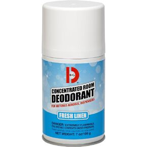 Big D 472 Concentrated Room Deodorant for Metered Aerosol Dispensers, Fresh Linen Fragrance, 7 oz (Pack of 12) - Air freshener ideal for restrooms, offices, schools, restaurants, hotels, stores