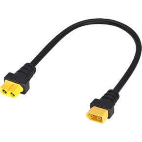 14awg XT60 Extension Cable, XT60 Male to XT60 Female Adapter Extension ConverterCord for RC FPV Car Plane Drone LiPo Battery[Black-0.3m/1ft]