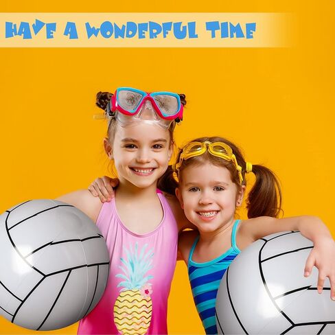 Leitee 12 Pack Inflatable Volleyball 16 Inch Inflatable Beach Volleyball with Pump for Summer Beach Hawaiian Tropical Theme Pool Party Sport for Adults Teens Gift Outdoor Party Decorations Supplies in Saudi Arabia