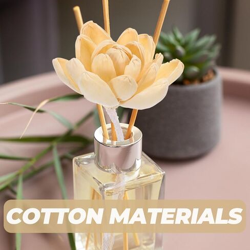 HOMSFOU Arreglos Naturales 4pcs Diffuser Sticks Wood Chinese Artificial Water Lily Flower Rattan Reed Essential Oil Aroma Diffuser Sticks for Home Office Bathroom Bedroom in Saudi Arabia