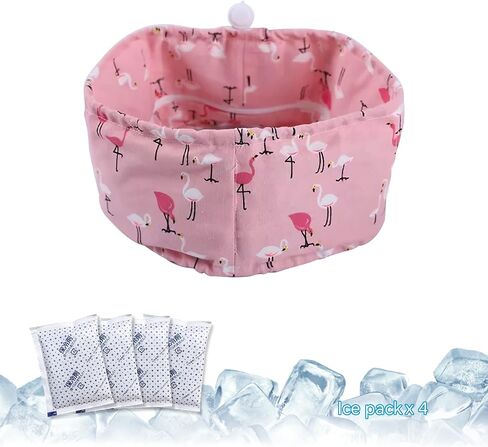 KUDES Dog Cooling Bandana Collar with Recyclable Ice Packs, Pet Dog Adjustable Ice Chill Out Collar Scarf Neck Cooler Wrap for Cat Small Medium Large Dogs Summer (Blue Dogs, Medium) in Kuwait