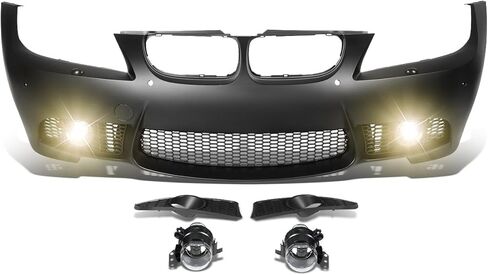 DNA Motoring FBP-FL-002 Polypropylene ABS Front Bumper+Fog Light (M5 Style) [For 96-03 BMW E39], Black in Kuwait