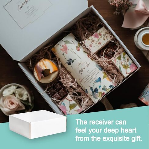 25 عبوة من صناديق الشحن الصغيرة لصناديق بريد الأعمال الصغيرة، صناديق تغليف مموجة بيضاء مقاس 6 × 6 × 2 بوصة، صناديق بريد قوية وشحن للمجوهرات أو الهدايا أو عيد الميلاد أو صناديق اقتراحات الزفاف in Kuwait