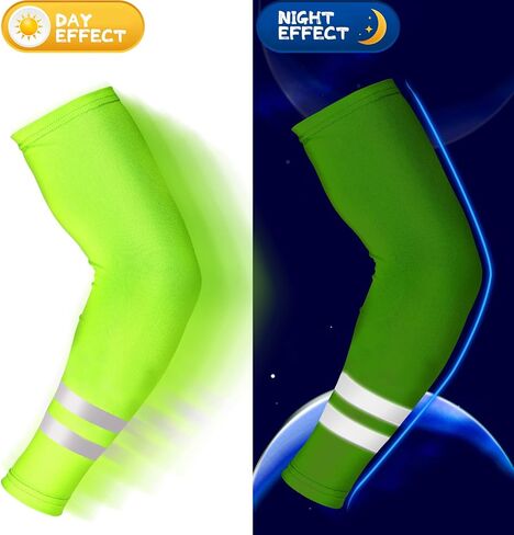 Geyoga 4 Pairs Arm Sleeves for Men Women Reflective UV Arm Sleeves Cooling Protection Arm Sleeves Cover in Saudi Arabia
