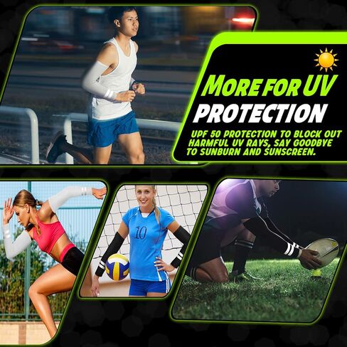 Geyoga 4 Pairs Arm Sleeves for Men Women Reflective UV Arm Sleeves Cooling Protection Arm Sleeves Cover in Saudi Arabia