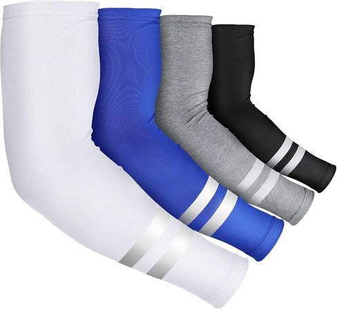 Geyoga 4 Pairs Arm Sleeves for Men Women Reflective UV Arm Sleeves Cooling Protection Arm Sleeves Cover in Saudi Arabia