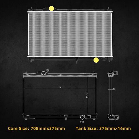 DWVO Radiator Compatible with 2006 2007 2008 2009 2010 2011 2012 2013 2014 2015 Lexus IS250 IS350 2.5L 3.5L V6 in Saudi Arabia