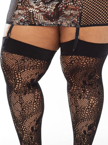 جوارب عالية من Savage X Fenty للنساء ذات جاذبية قاتلة من شبكة صيد السمك in Kuwait