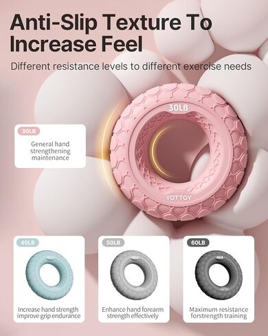 مدرب قوة القبضة، جهاز تمارين تقوية الساعد من السيليكون، تصميم مريح لتمرين فعال لليد والساعد in Kuwait