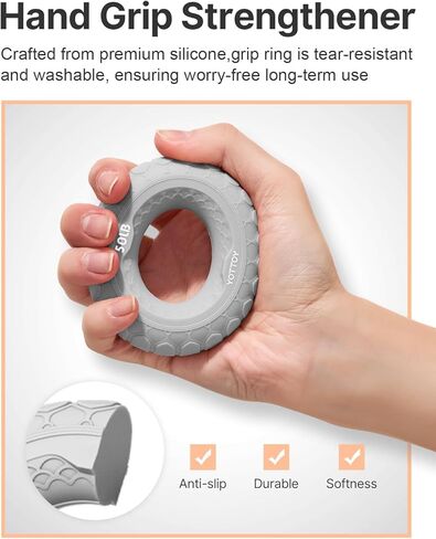 مدرب قوة القبضة، جهاز تمارين تقوية الساعد من السيليكون، تصميم مريح لتمرين فعال لليد والساعد in Kuwait