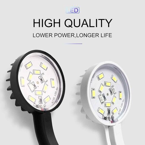 Small LED Aquarium Light for Fish Tank, 12 LEDs, White & Blue Clip on Fish Tank Light for Nano Tank, High Brightness Levels 5W USB Low Consumption Power Aquarium Clip Lamp with Switch in Saudi Arabia