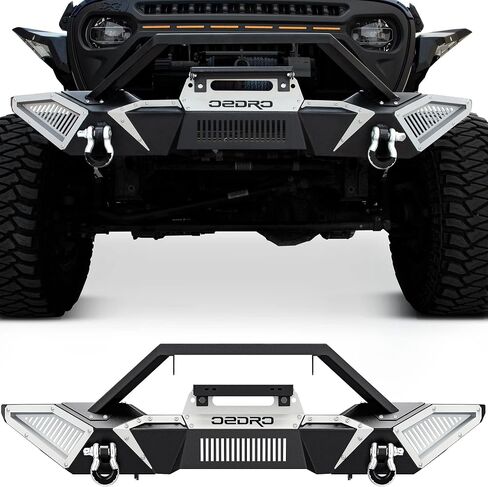 OEDRO Rear Bumper Combo Compatible with 2018-2024 Jeep Wrangler JL & Unlimited JLU (2/4 Doors),Off Road Full Width with Hitch Receiver & D-Rings & Paintable Armor in Saudi Arabia