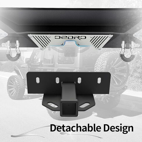 OEDRO Rear Bumper Combo Compatible with 2018-2024 Jeep Wrangler JL & Unlimited JLU (2/4 Doors),Off Road Full Width with Hitch Receiver & D-Rings & Paintable Armor in Saudi Arabia