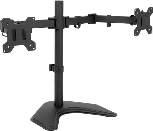 VIVO Full Motion Dual Monitor Free-Standing Desk Stand VESA Mount, Double Joints, Holds 2 Screens up to 32 inches, STAND-V102K in Saudi Arabia