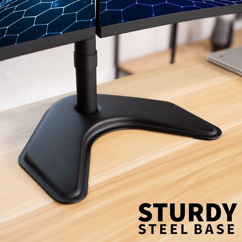 VIVO Full Motion Dual Monitor Free-Standing Desk Stand VESA Mount, Double Joints, Holds 2 Screens up to 32 inches, STAND-V102K in Saudi Arabia