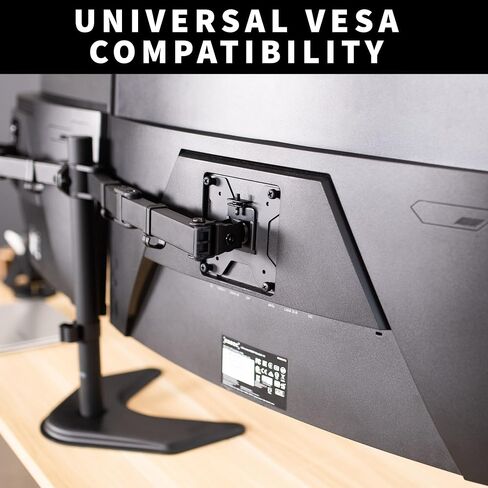 VIVO Full Motion Dual Monitor Free-Standing Desk Stand VESA Mount, Double Joints, Holds 2 Screens up to 32 inches, STAND-V102K in Saudi Arabia