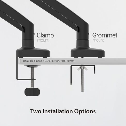 j5create Ergonomic Dual Monitor Mount, Fully Adjustable Monitor Desk Stand for 2 Screens up to 32 inch, Integrated Cable Management, Comes with Clamp and Grommet Mount Options (JTSA102) in Saudi Arabia