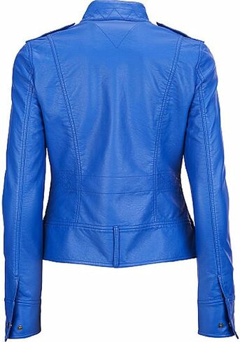 MM Leather Women Leather Jackets Motorcycle Bomber Biker Blue Real Leather Jacket Women in Saudi Arabia