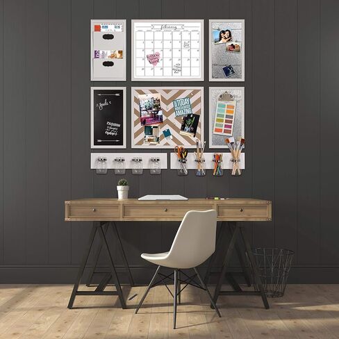 DesignOvation Walcott Decorative Wall Organizer Mail Holder with Two Pockets, White in Saudi Arabia